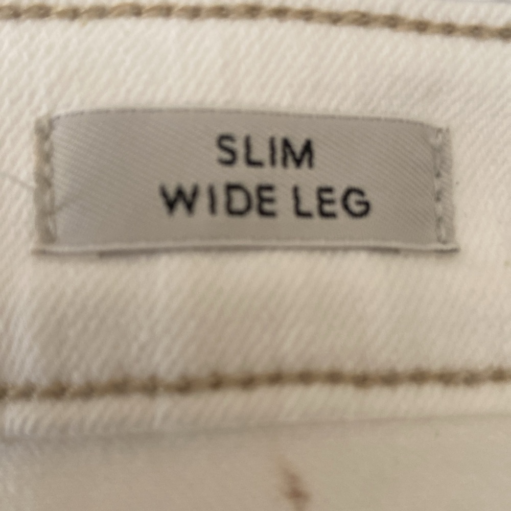 J. Crew Slim Wide-Leg with Contrasting Stitch Button Front Jeans - Picture 6 of 12